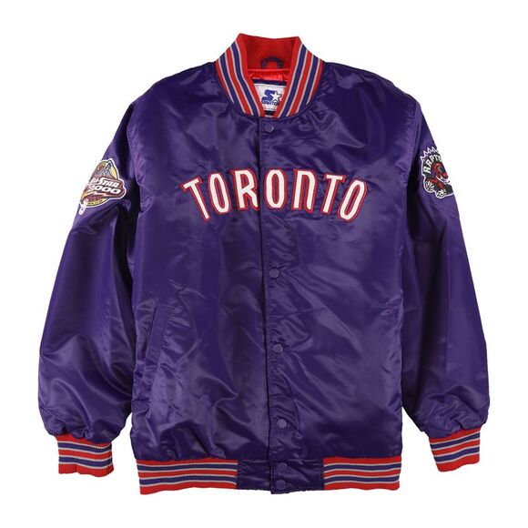 STARTER Mens Toronto Raptors Varsity Jacket, Purple, NWT - Picture 1 of 4